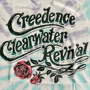 Daydreamer LA Creedence Clearwater Revival Rolling on the River Tie Dye Shirt XS
